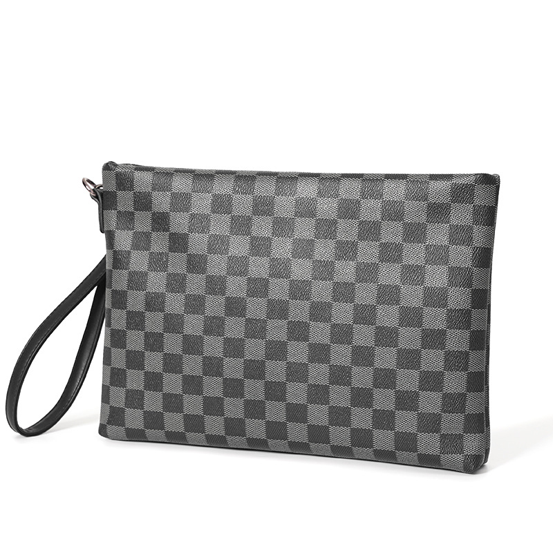 Horizontal Large-capacity Casual Plaid Pattern Ipad Bag