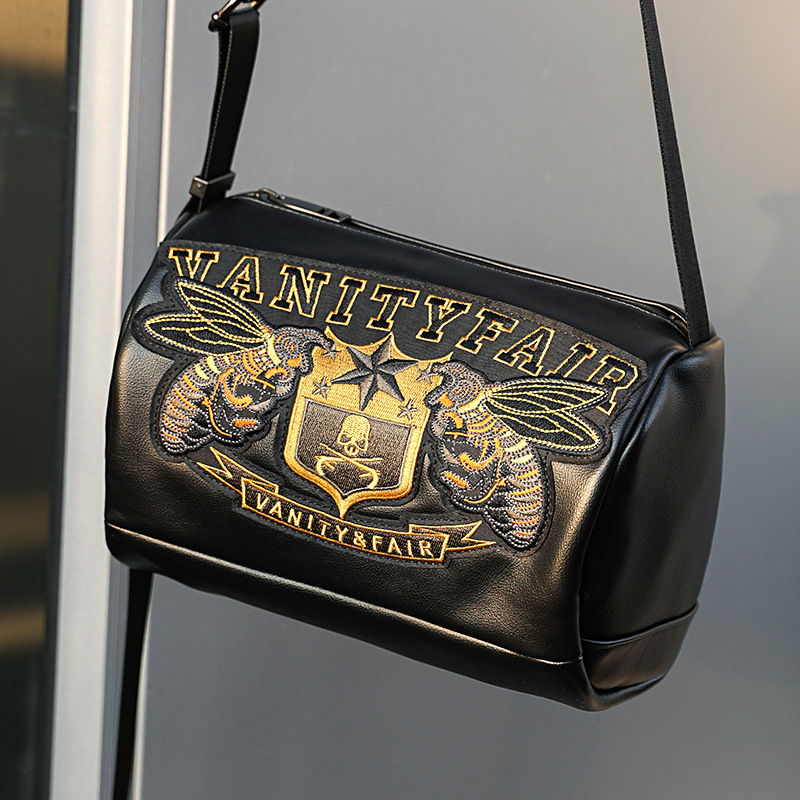 Fashion Embroidered Street Youth Riding Small Satchel