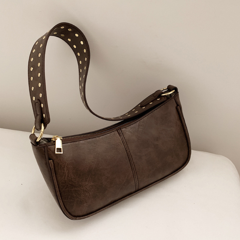 Vintage Rivet Shoulder Bag