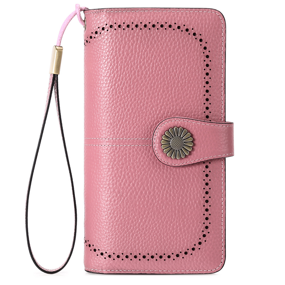 Long Zip Leather Ladies Wallet