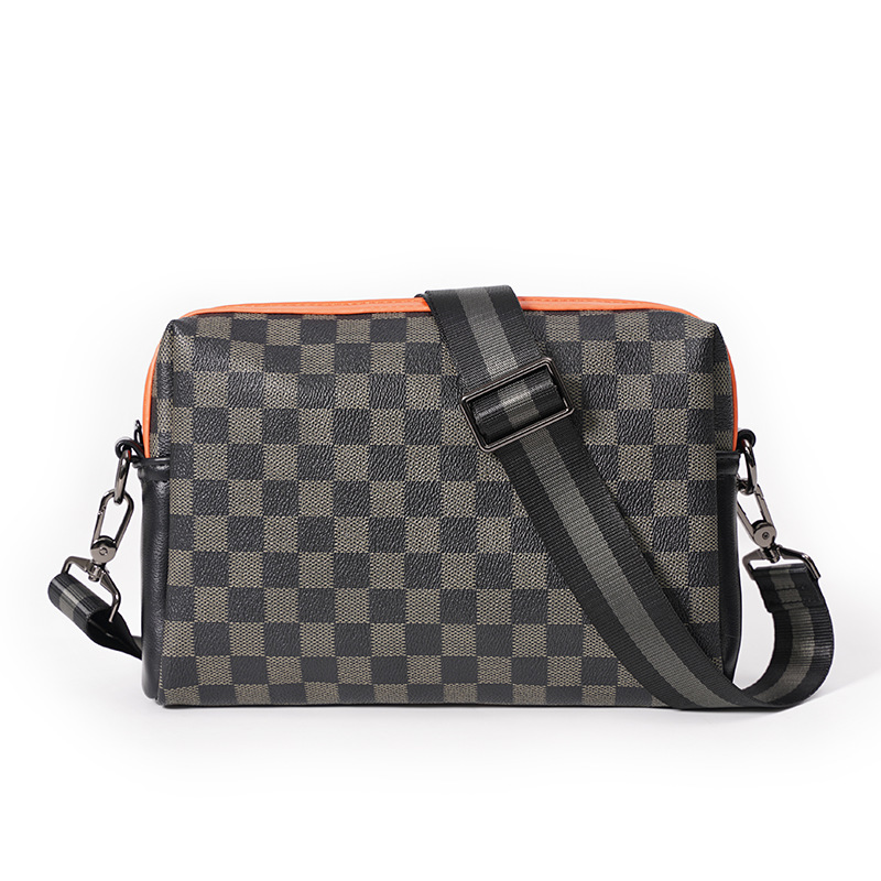 2023 New Men's Fashion Casual Embroidery Shoulder Slung Small Square Bag