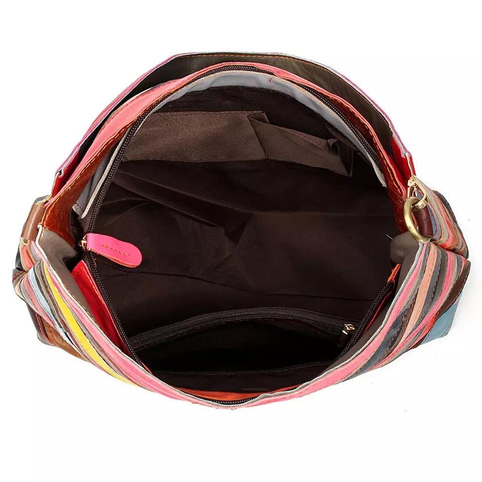 Rainbow stitching fashion trend Tote bag