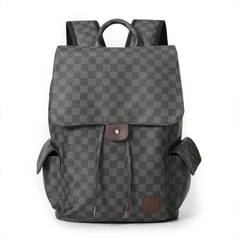 2023 New Large Capacity Plaid Drawstring Backpack