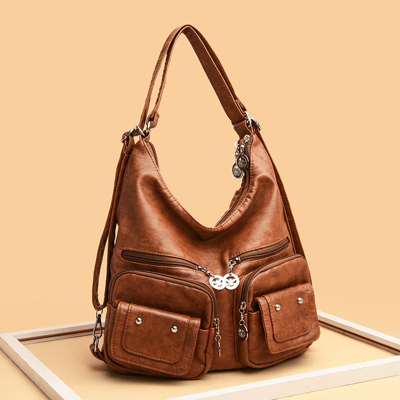 Soft Leather Shoulder Simple Diagonal Bag