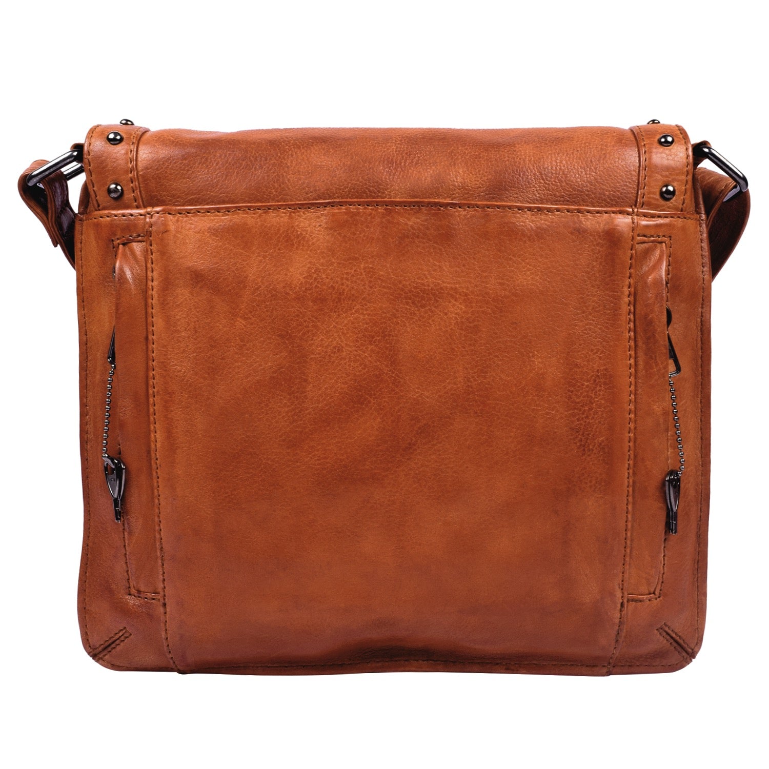 Cognac Monroe Leather Concealed Carry Crossbody Purse
