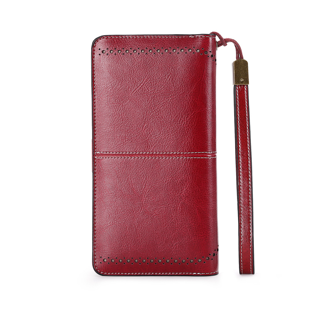 Long Zip Leather Ladies Wallet