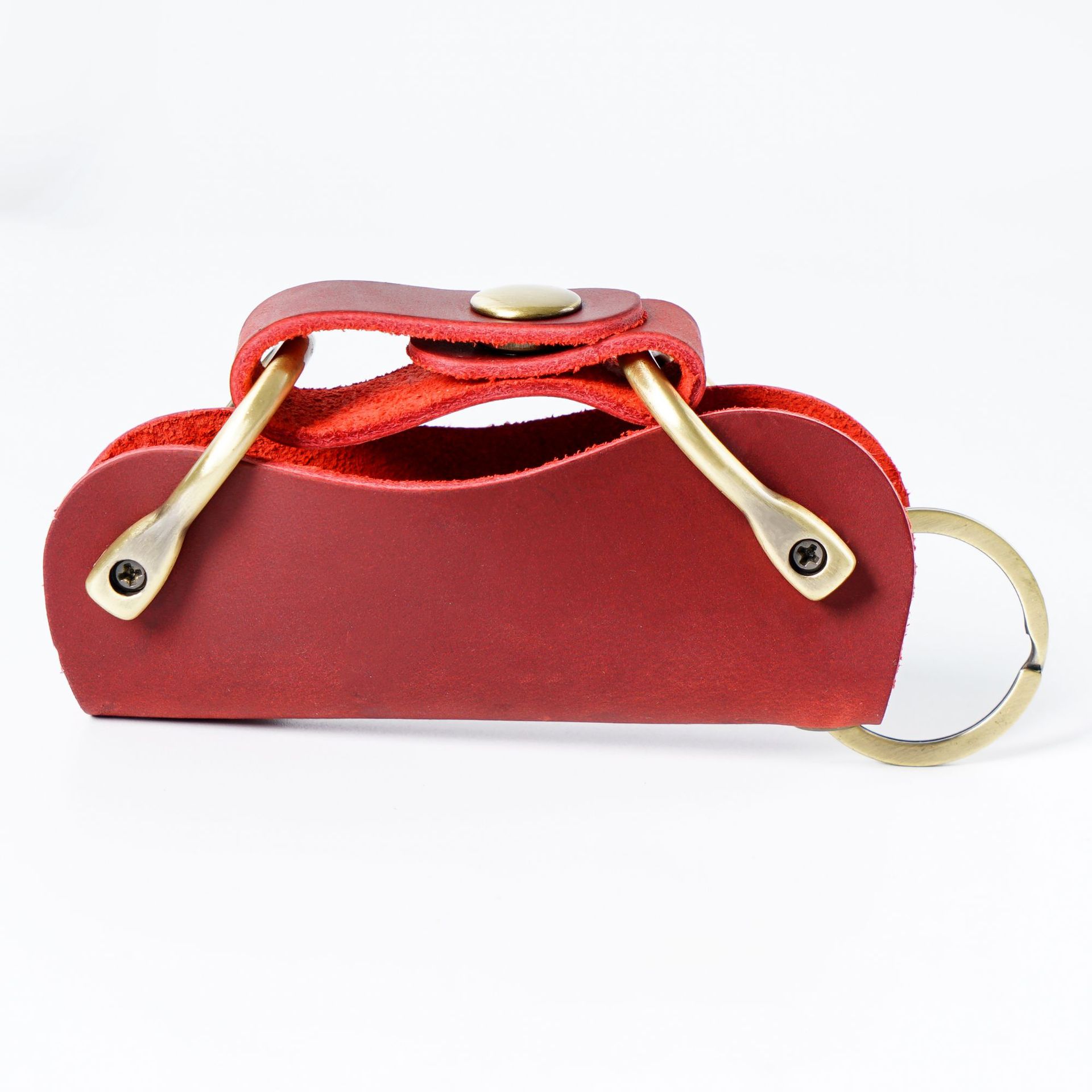 Handmade Creative Head Leather Key Bag