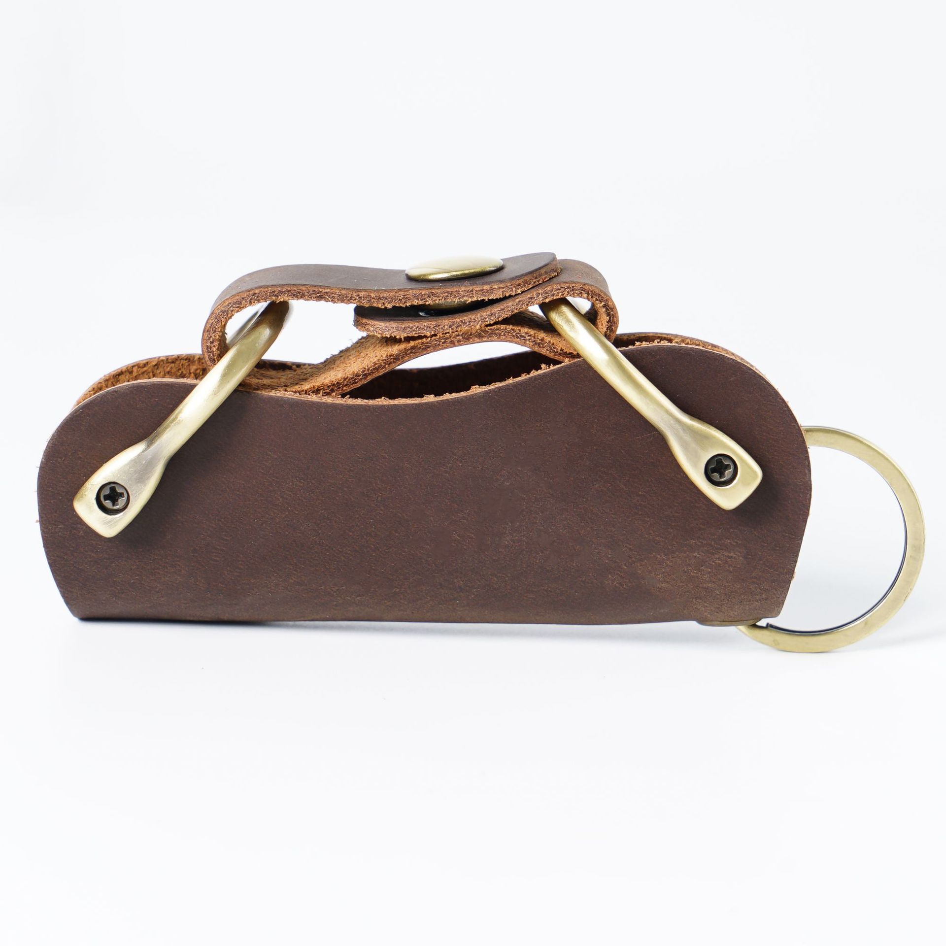 Handmade Creative Head Leather Key Bag