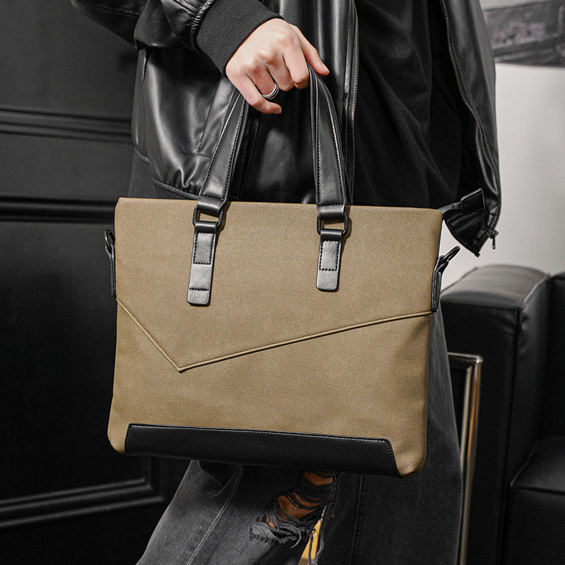 Large Capacity Men's Casual Light Business Travel Documents Diagonal Briefcase