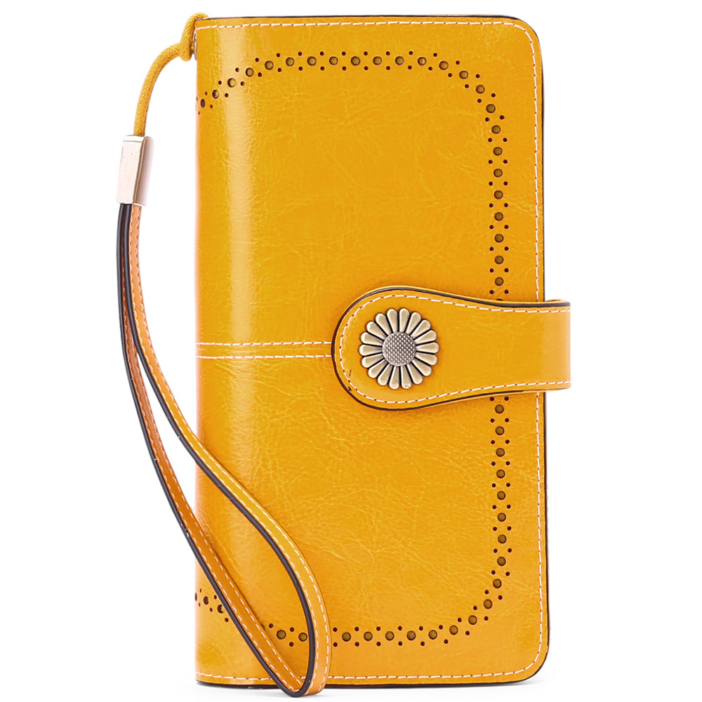 Long Zip Leather Ladies Wallet