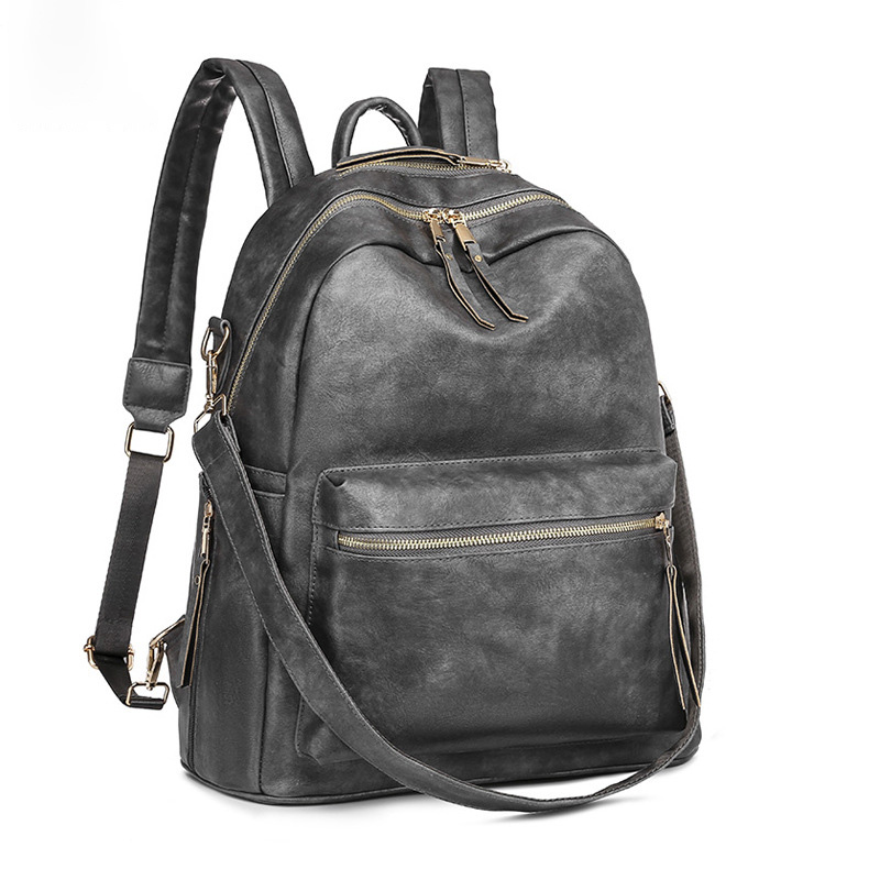Big Capacity Backpack Purses Shoulder Bag PU Leather Travel bag