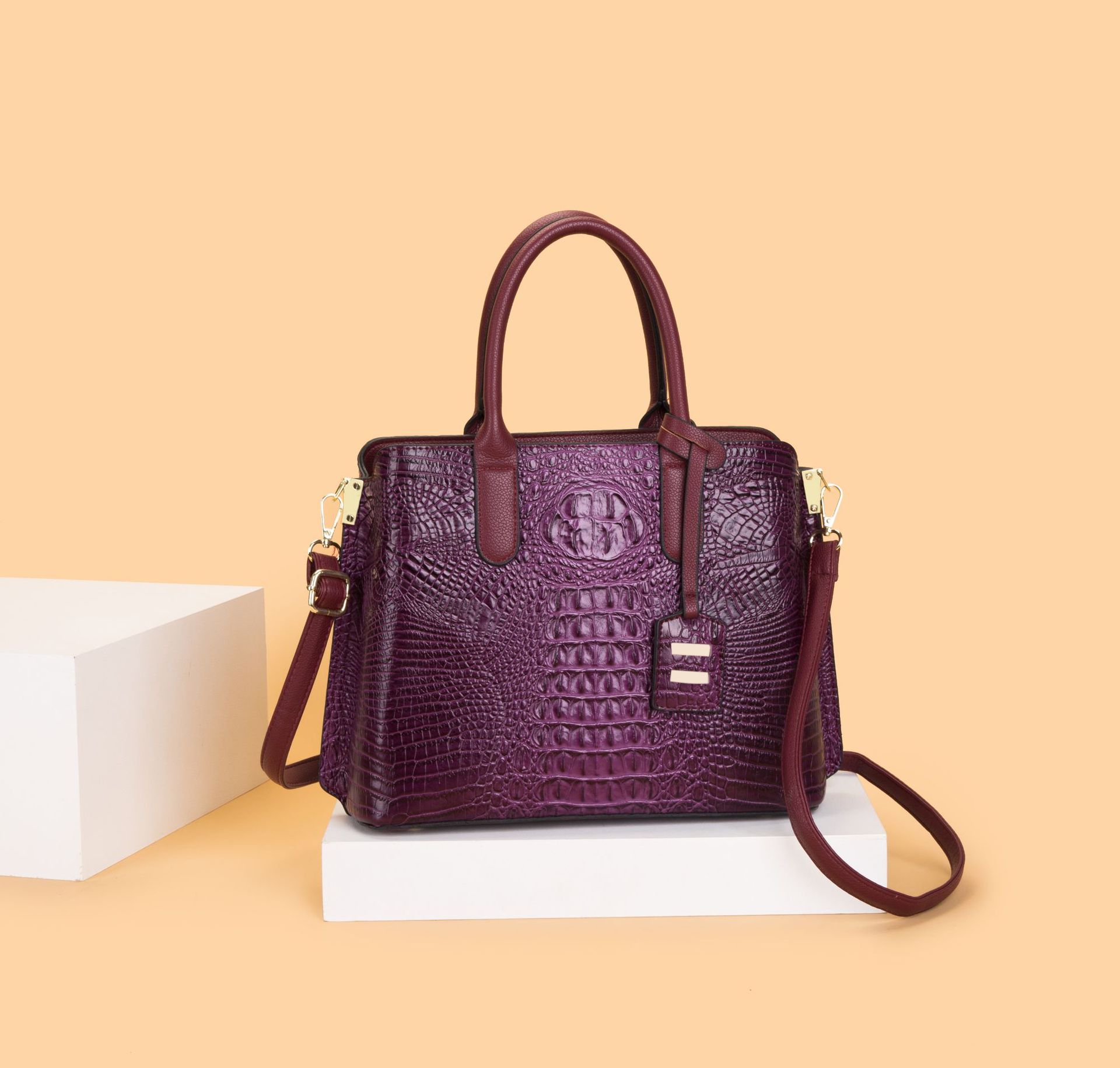 Retro Crocodile Tote Crossbody