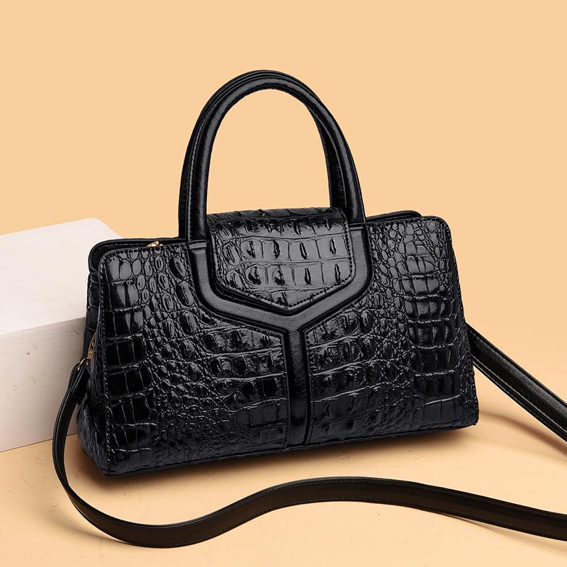 New Retro High Quality Crocodile-Print Ladies Handheld One-Shoulder Tote