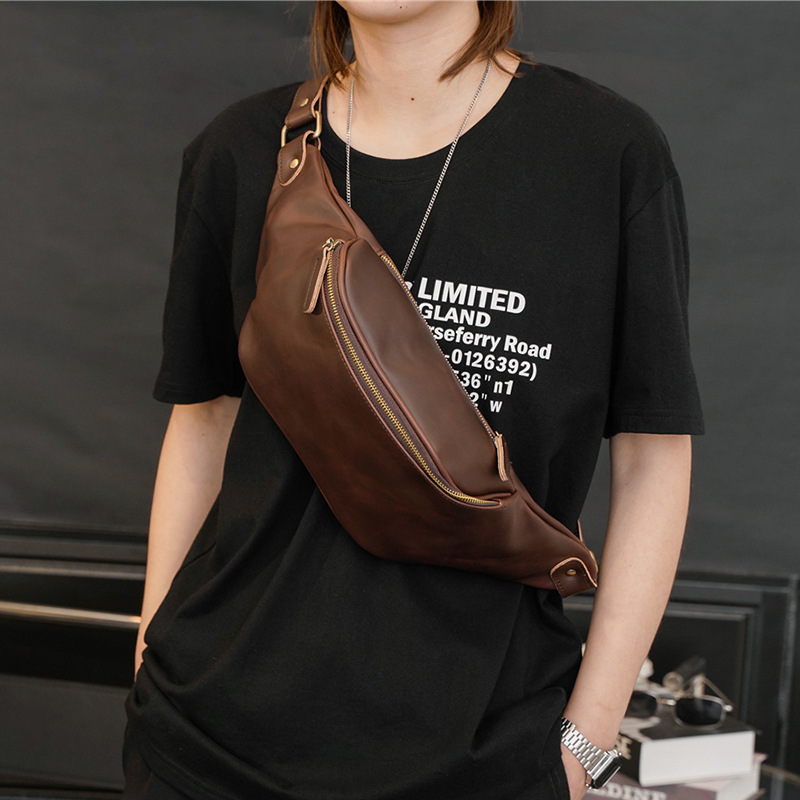 New Fashion Retro Casual Trendy Men Multi-purpose Outdoor Small Bag