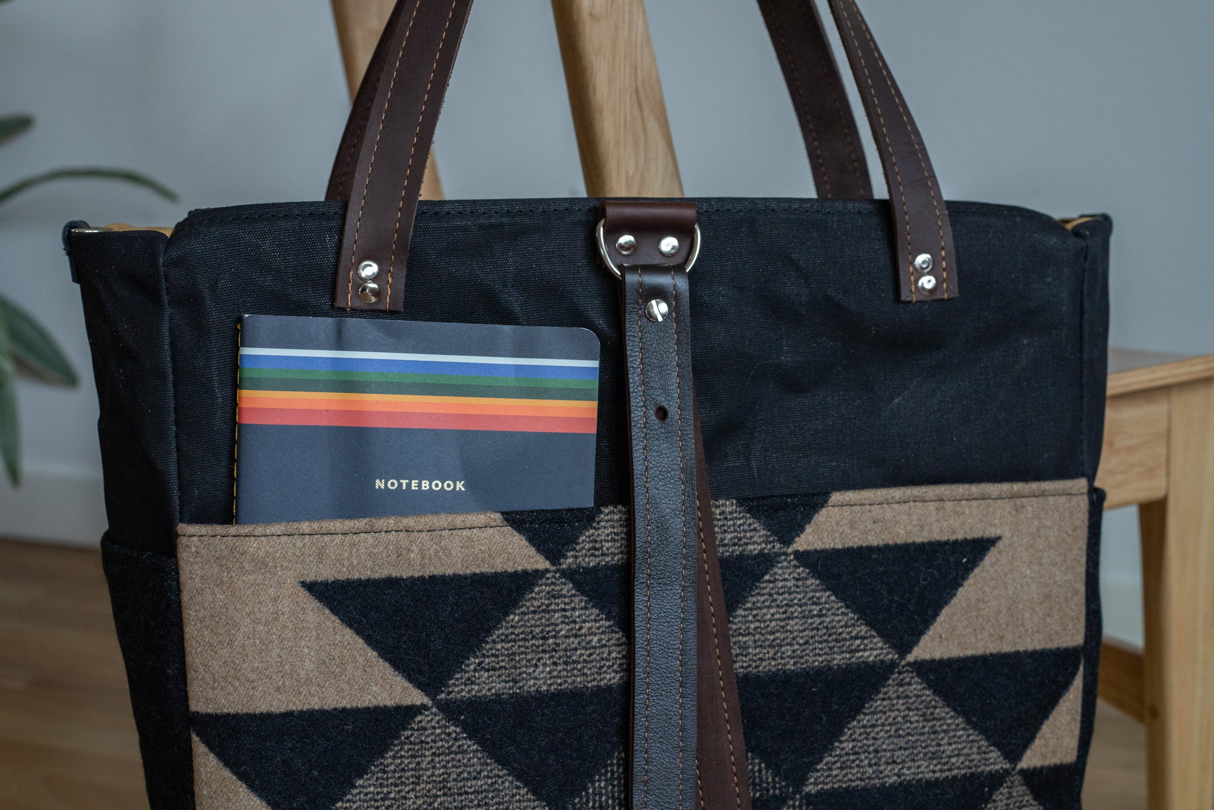 UNISEX DIAPER BAG LARGE TOTE IN GEOMETRIC THUNDERBIRD