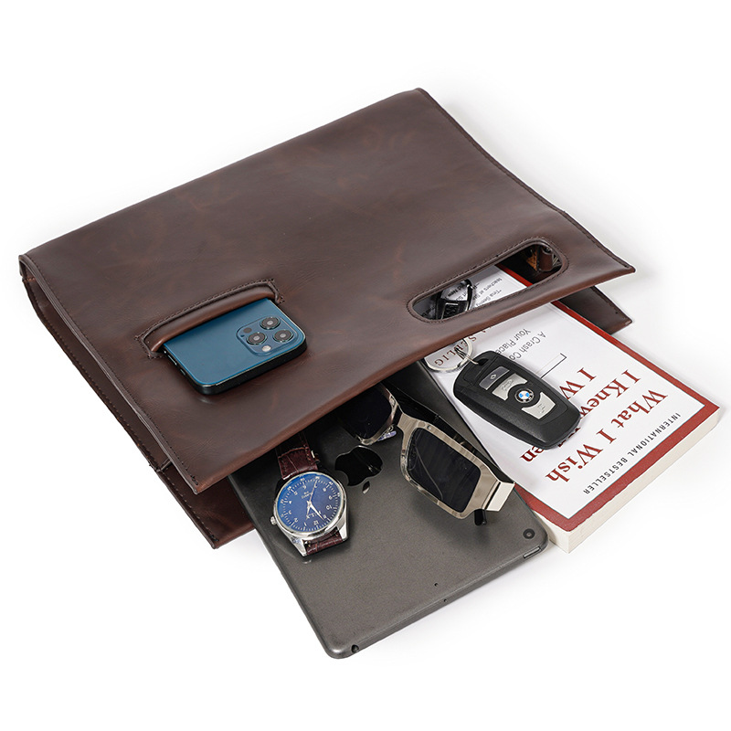 Men's Classic Business Casual Simple Hand-held Diagonal Bag