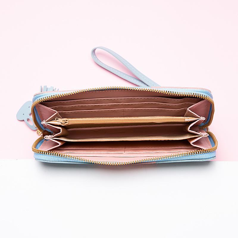 Fashion Wallet Long Girl Bag New Contrast Zipper Carry Wallet Card Bag