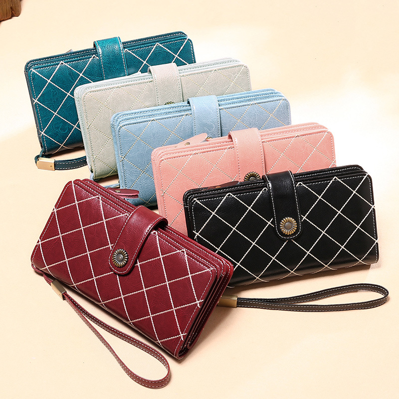 Leather Wallet Ladies Long Large Capacity