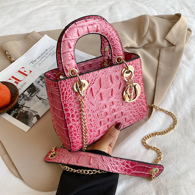 Retro Crocodile Crossbody Bag