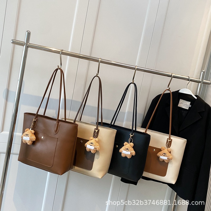 Tote Bag Women's Large Capacity Work Commuter Bag Texture Shoulder Bag