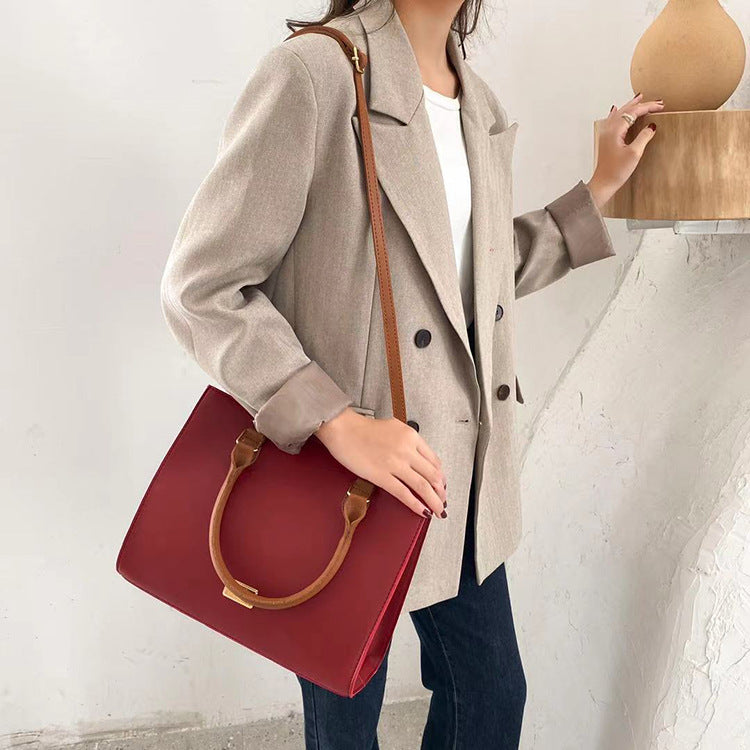 Large Capacity Tote Bag Folder Bag Shoulder Crossbody Bag