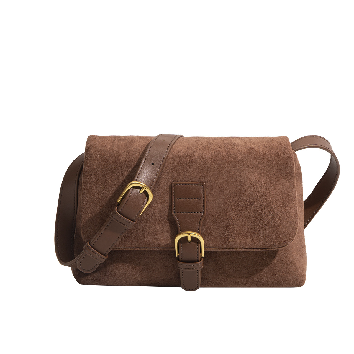 Suede One-Shoulder Crossbody Bag Casual Underarm Commuter Bag