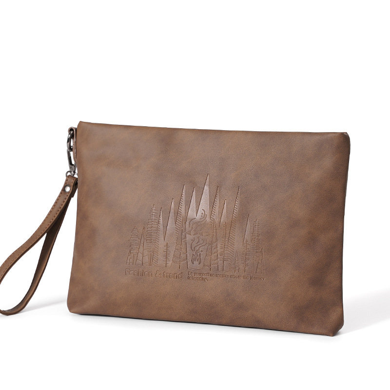 2023 New Men's Trendy Brand Retro Fashion Commuter Wristlet Bag