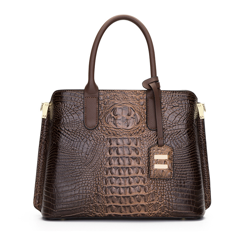 Crocodile Simple Temperament Large Capacity Ladies Handbag