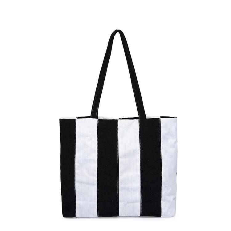 Fall/winter New Corduroy Block Tote Women's Bag Shoulder Bag Fashion Women's Bag