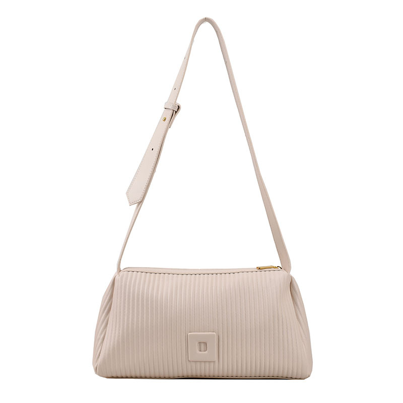 2023 New Fashion Joker Stripe Pleated Single Shoulder Crossbody Bag