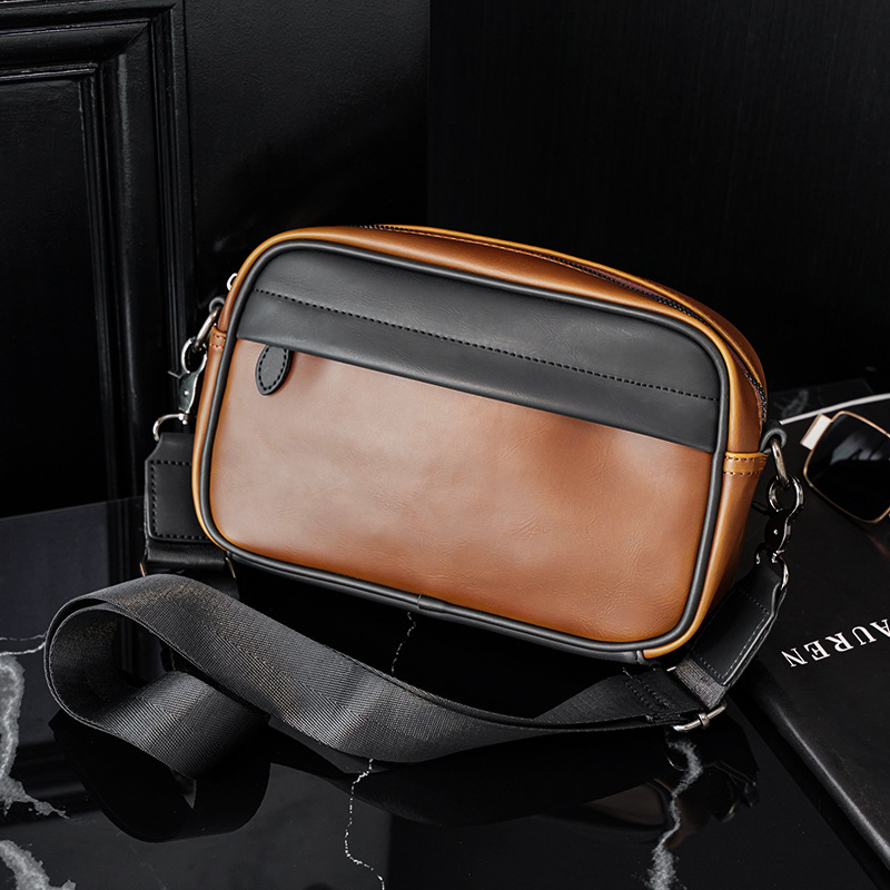 Men's Fashion Retro Fashion Brand Simple Joker Small Square Bag