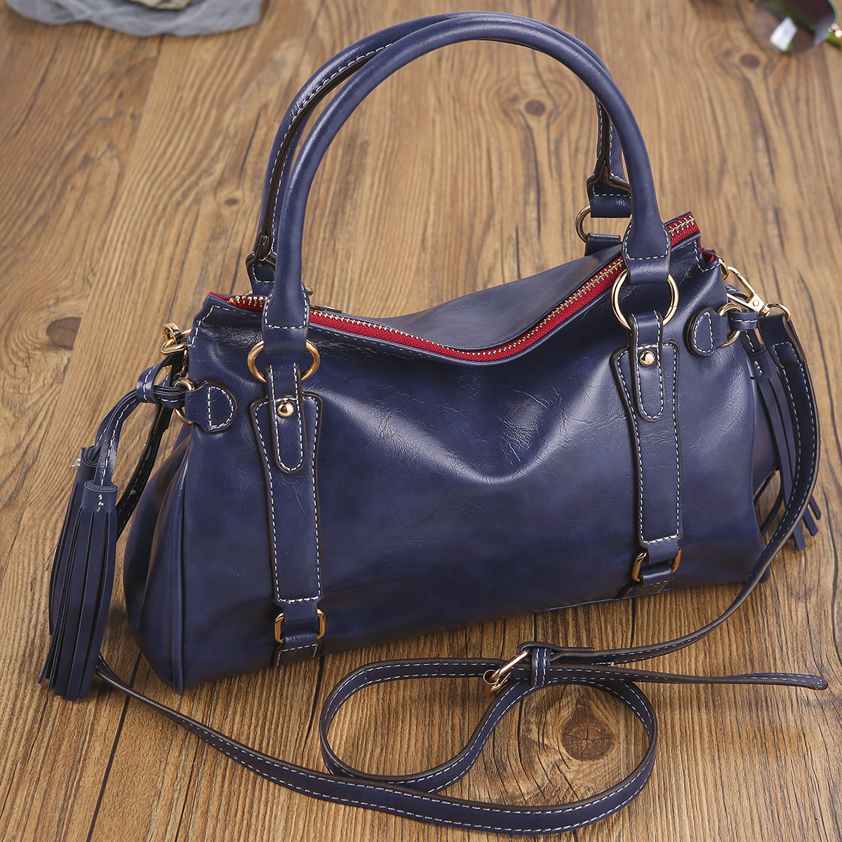 Retro Plant Soft Hand-held Shoulder Slung Bag