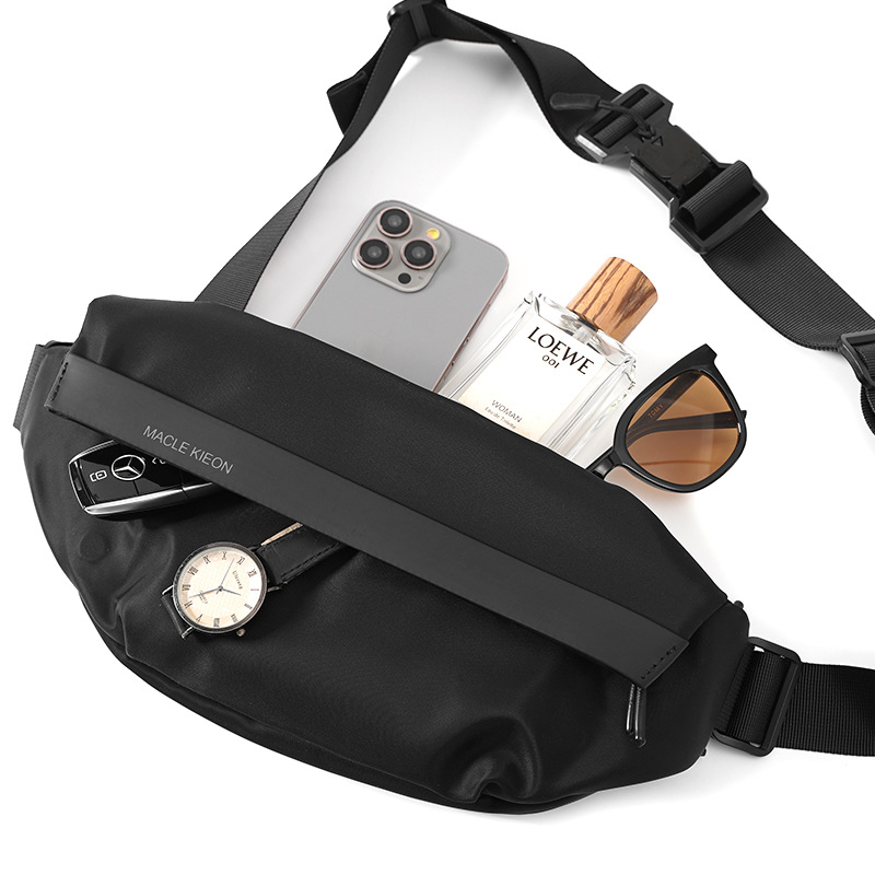 Magnetic Buckle Design Men's Joker Functional Style Leisure Sports Riding Bag