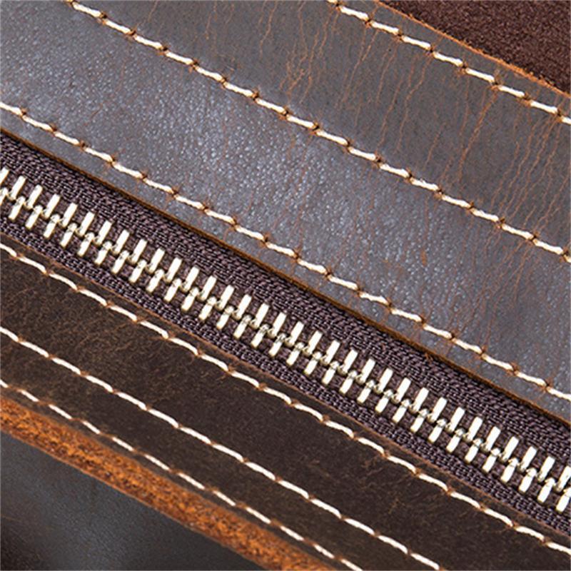 Men's High Quality Leather Shoulder Bag Buckle Closure Crossbody Bag