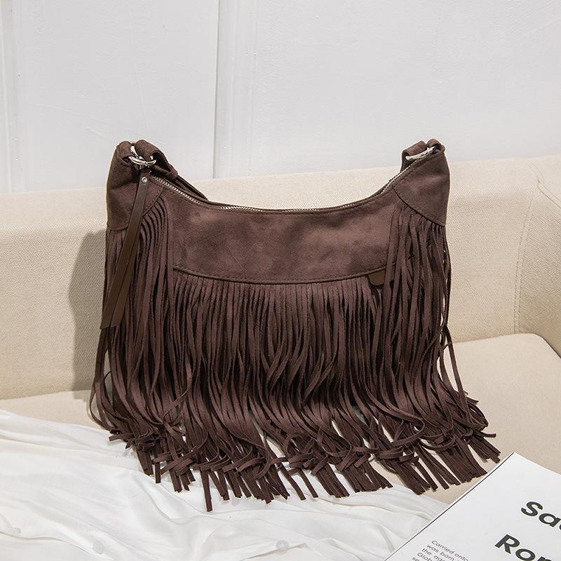 Vintage Tassel Bag Ladies Messenger Bag Trend Joker Women's Bag Shoulder Messenger Bag Gypsy Bag