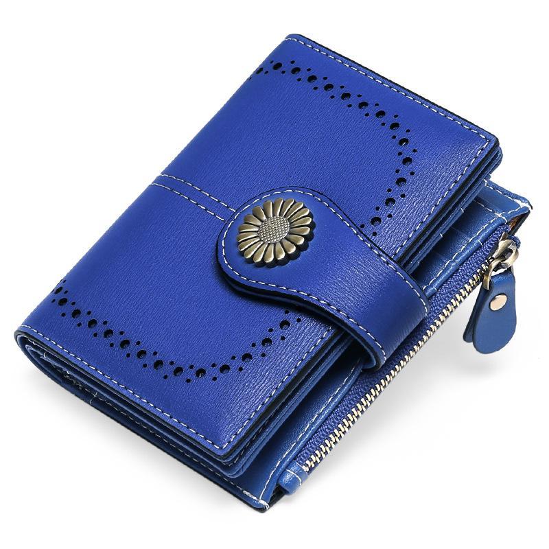 Women Wallet Genuine Leather Bifold Purse