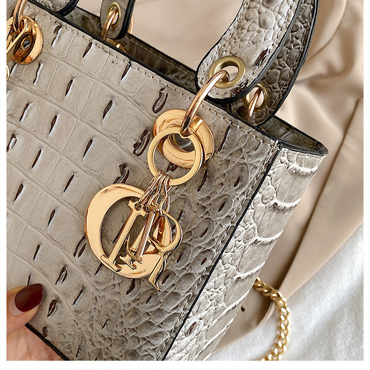 Retro Crocodile Crossbody Bag