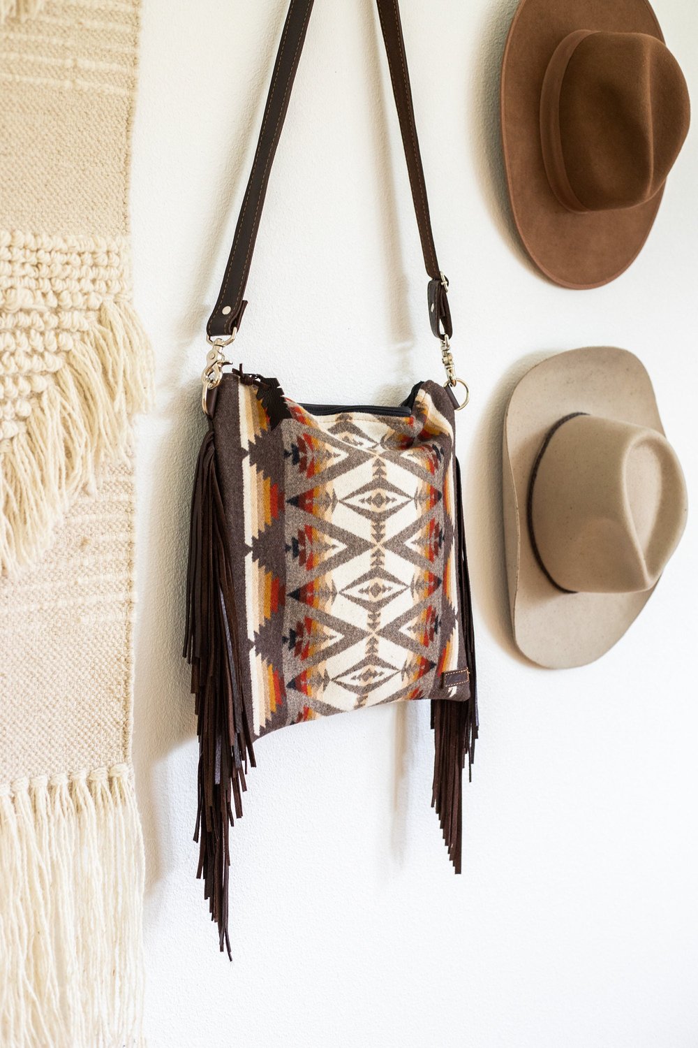 WESTERN FRINGE PURSE IN PACIFIC CREST