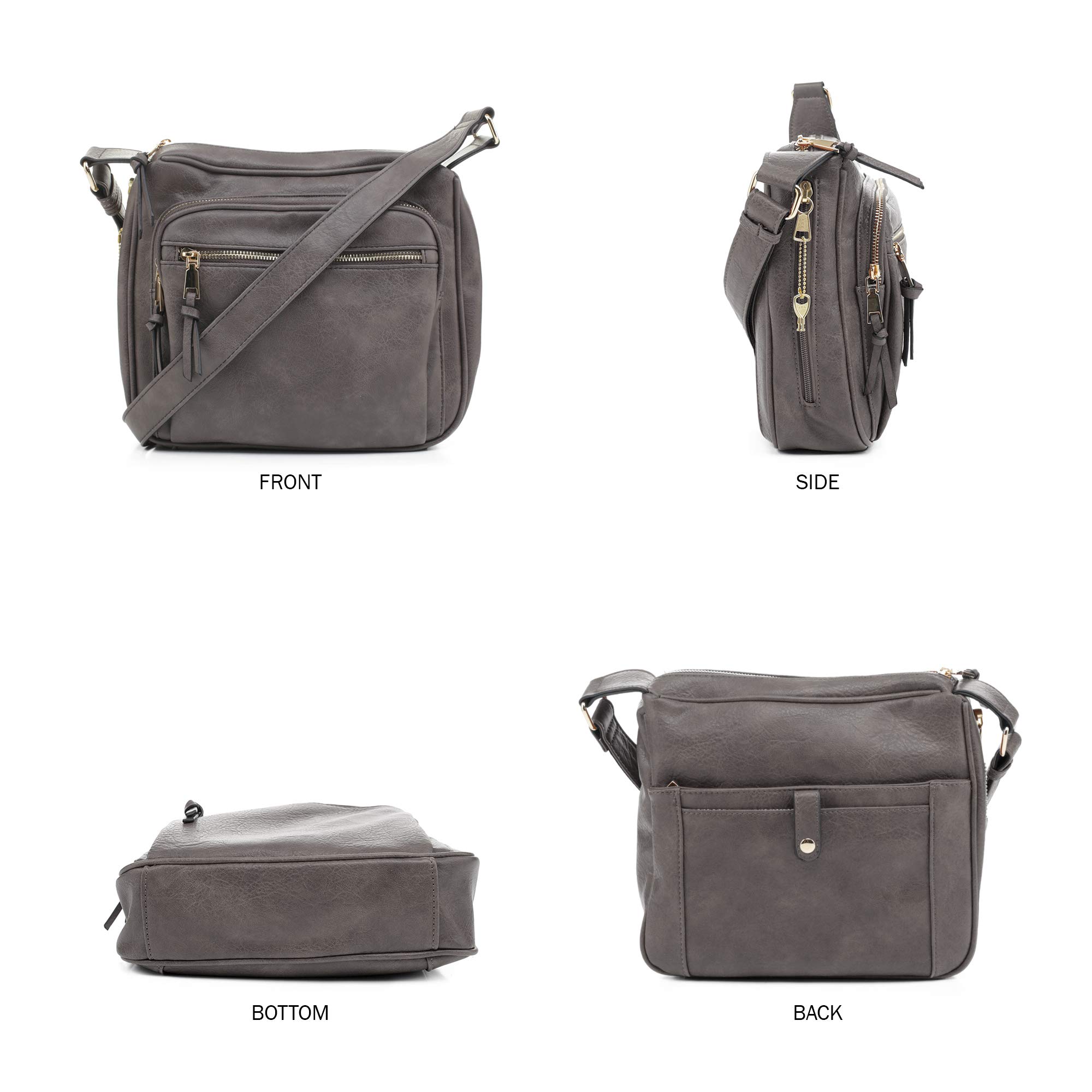 Concealed Crossbody RFID Blocking Lock Firearm Removable Holster-Grey