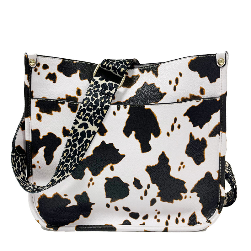 Guitar Strap Crossbody Bags Leopard Shoulder Bucket Bags