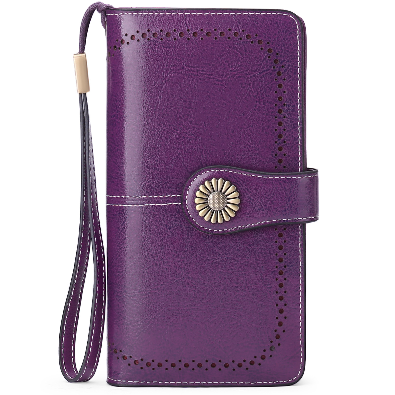 Long Zip Leather Ladies Wallet