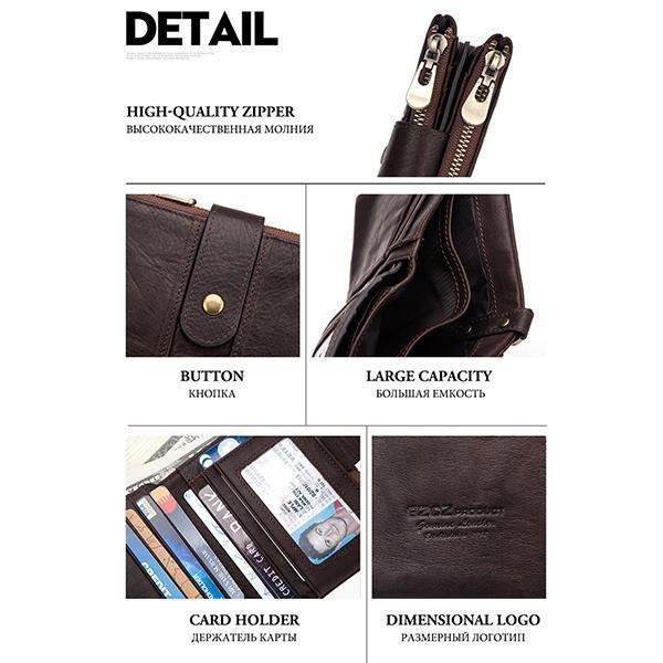 GenuineLeather Anti-theft Retro Wallet