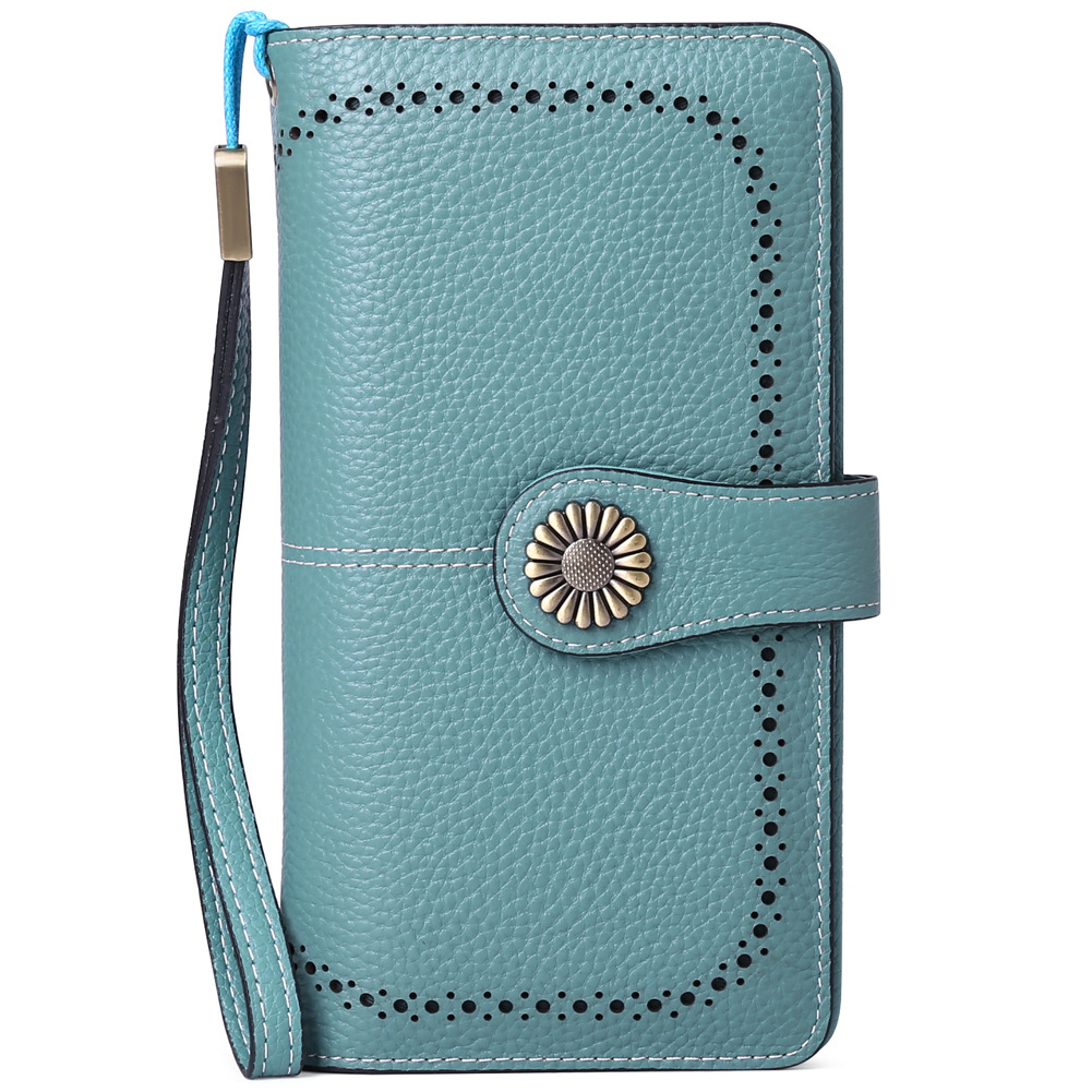 Long Zip Leather Ladies Wallet