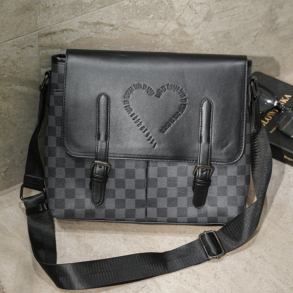 Light Business Classic Plaid Youth Travel Crossbody Backpack